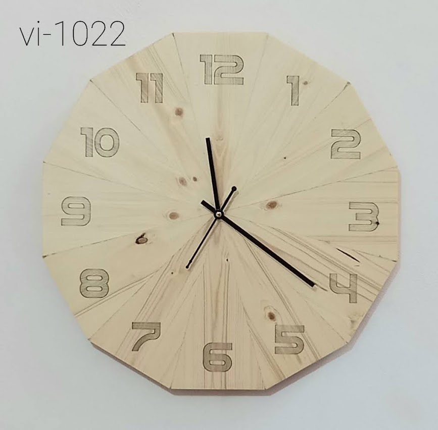 Handcarved Wooden Clock made by Artisan