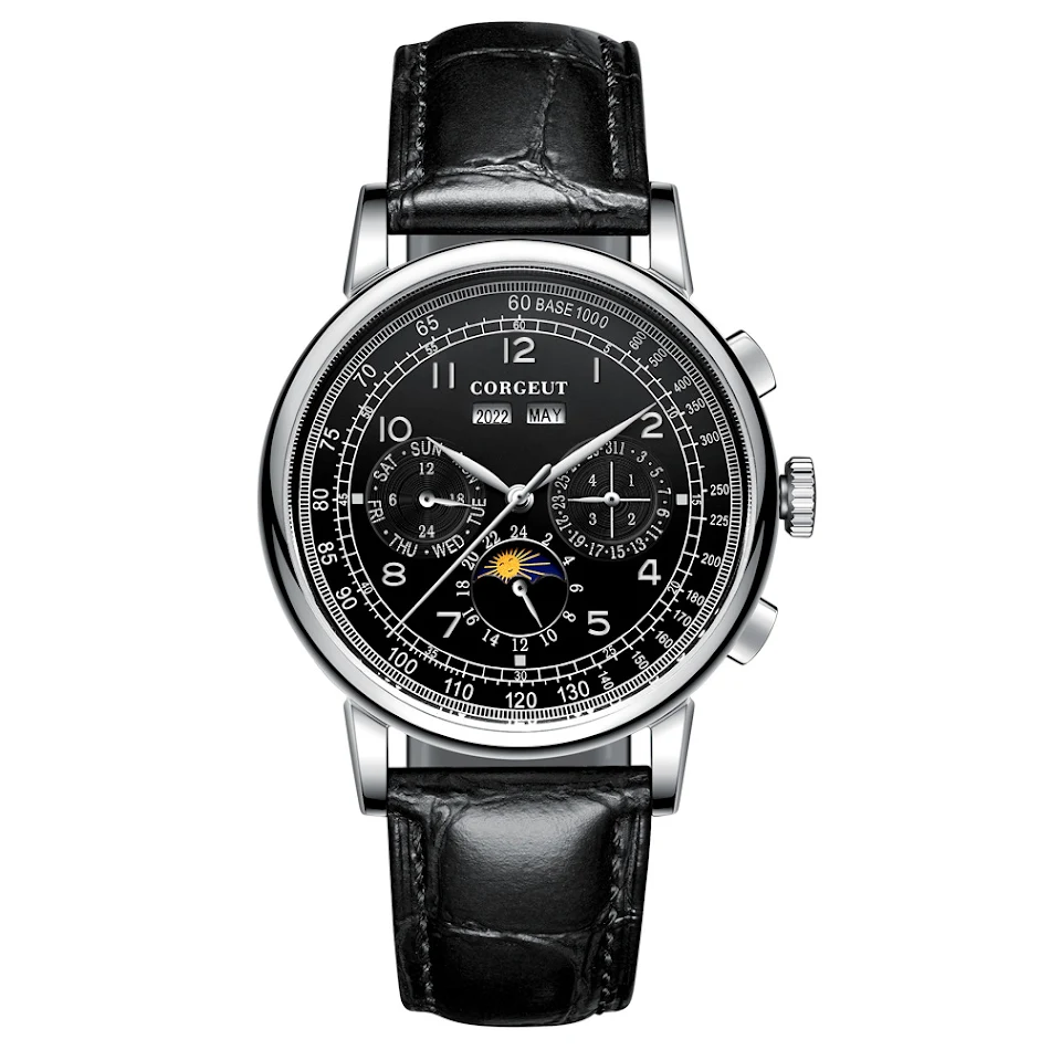 Montre homme business automatique mécanique, étanche et avec calendrier. Un accessoire élégant pour professionnels exigeants.