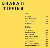 Bharati Tiffins menu 1