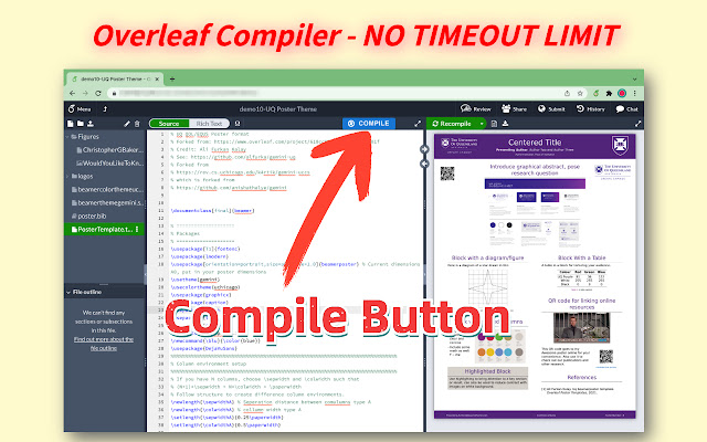 Overleafコンパイラ - コンパイル時間制限なし