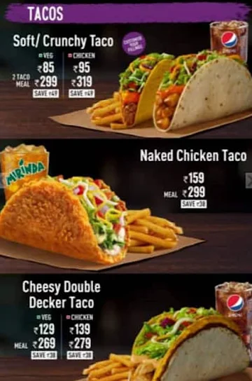 Taco Bell menu 