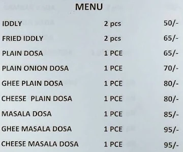 Sai Cafe menu 