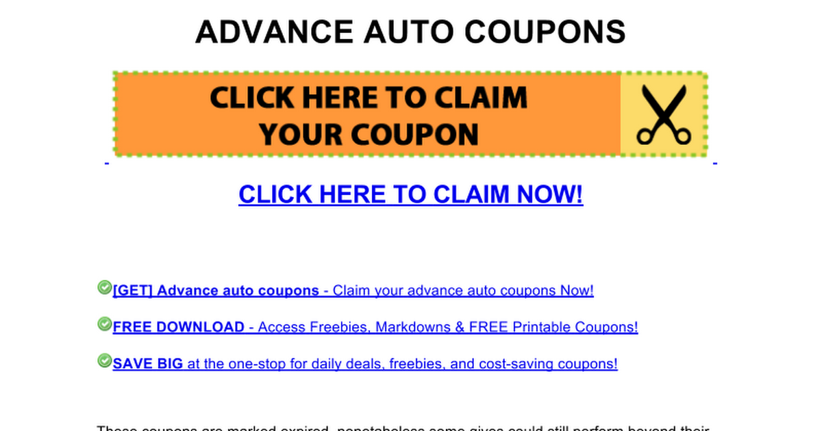 advance auto coupons Google Docs