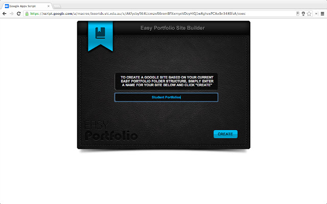 Easy Portfolio Site Builder chrome extension