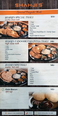 Shahji's Parantha House menu 3