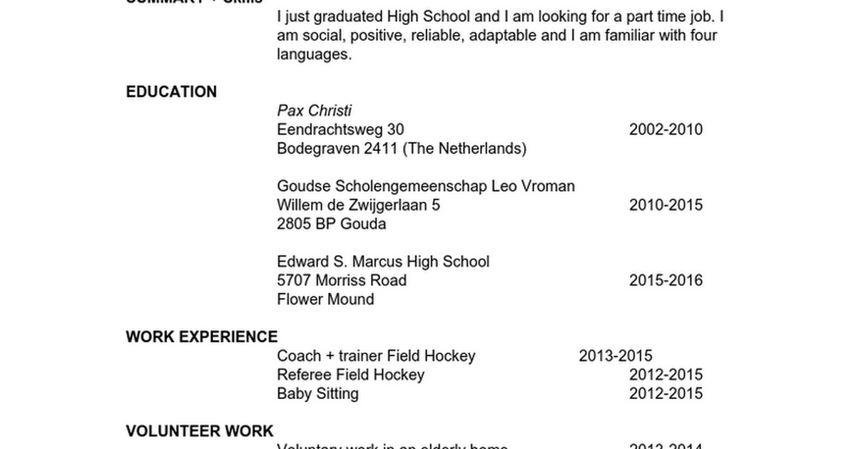 Wijke Zimmerman Resume