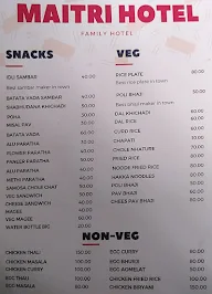 Maitri Hotel menu 1