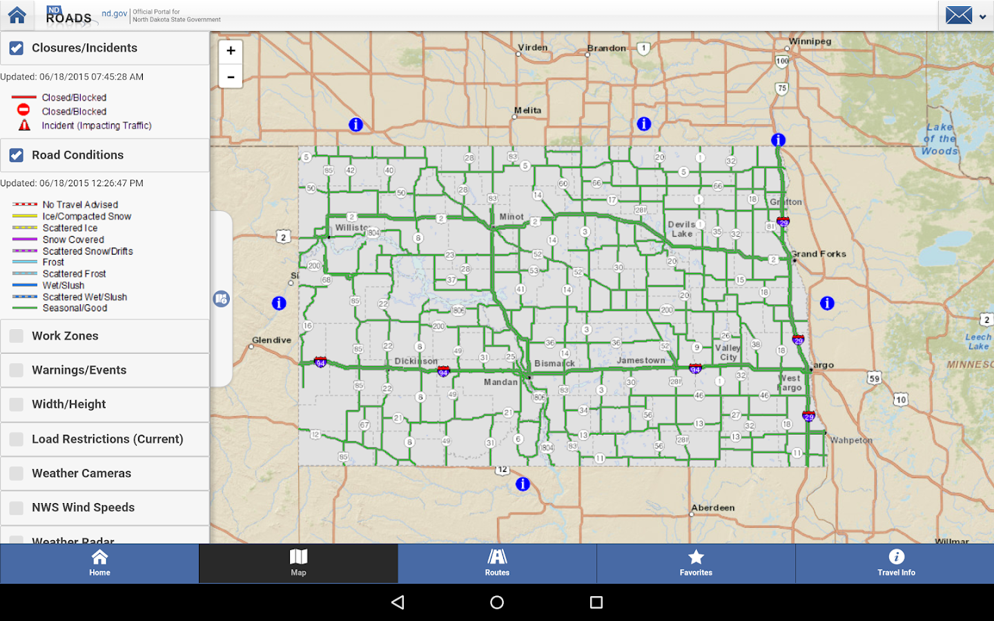 Nd Roads Map