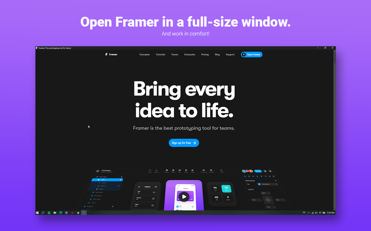 Framer, from Web to "APP" Preview image 3