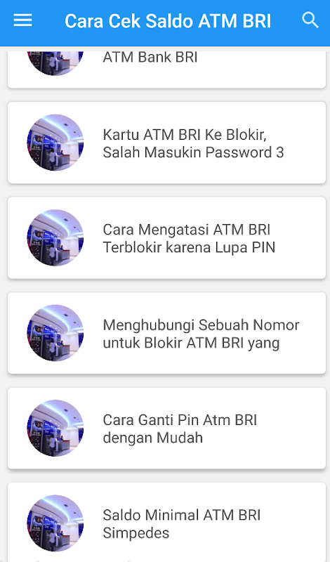 Cara cek saldo atm bri