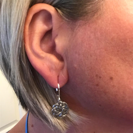 Title 1, Celtic Knot Lever Eardrops Geometric Hollow All...