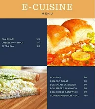 E Cuisine menu 1