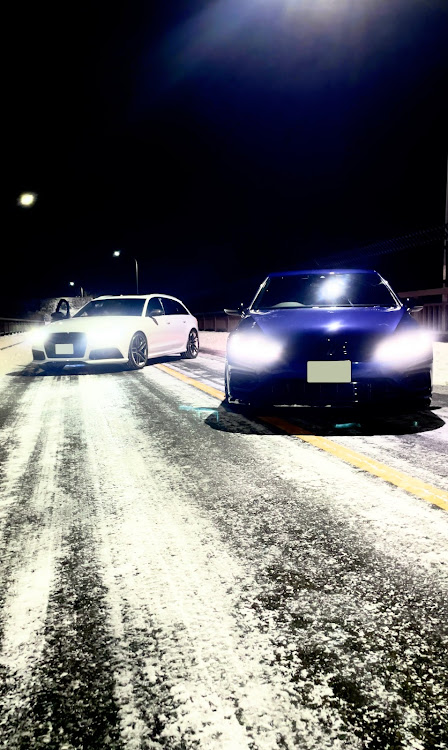 ゴルフ RのRS6・ナイトツーリング・雪と愛車に関するカスタム事例の投稿画像1枚目