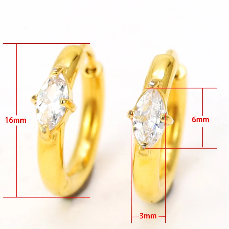 Boucles d'oreilles cœur d'amour simples incrustées de mode, parfaites pour un usage quotidien. Un cadeau élégant pour elle, plein de charme.