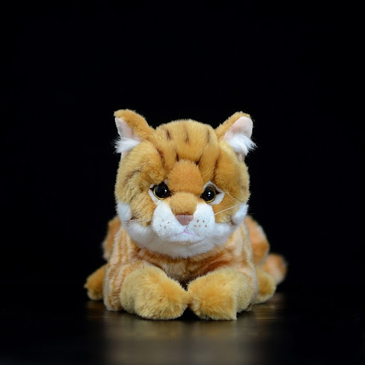 Title 5, Crouching Cute Tiger Print Cat Simulation Doll ...