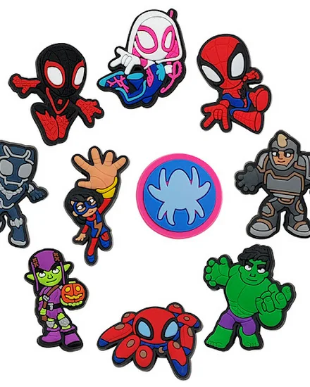 Cute Disney Marvel superhero PVC shoes charms cute Cart... - 2