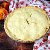 Thumbnail For Blushing Peach Pie Baked Until Crust Golden Brown.