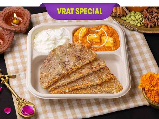 Sabudana Paratha & Paneer Makhmali Vrat Thali