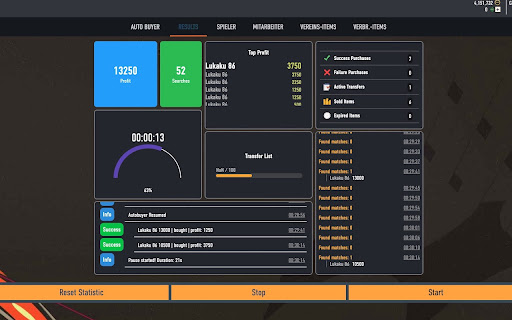 FUT exeSniper  Shortcuts & Autobuyer