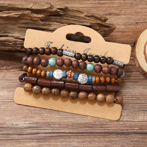 Title 4, Handmade Beaded Mens Retro Multi-layer Bracele...