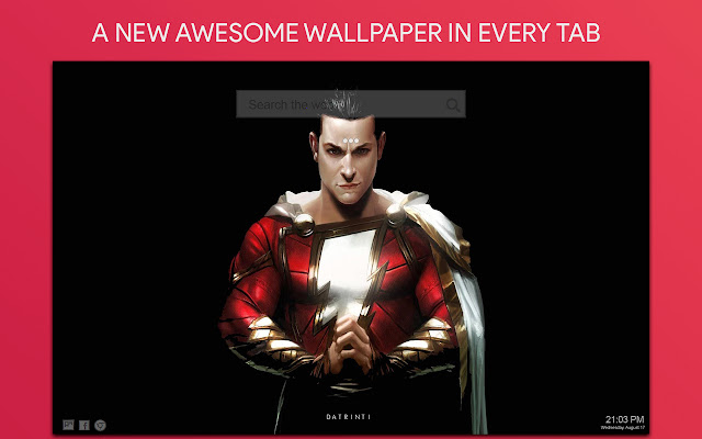 Shazam Wallpaper HD Custom New Tab