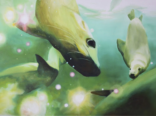 <p>
	Sea Lions - from Starry Night Sea Light</p>
<p>
	oil on canvas</p>
<p>
	20-30</p>
<p>
	$750</p>
