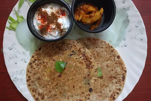 1 Paneer Paratha With Pickle