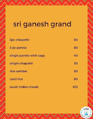 Sri Ganesh Grand menu 2