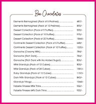 Fabelle Chocolates menu 3