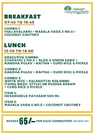 Nityotsava menu 2