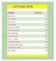 Latitude Cafe menu 1