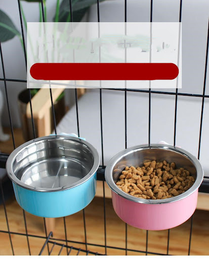 Title 5, Stainless steel fixed dog and cat bowl, for cag...