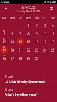 US Calendar 2024 with Holidays Screenshot