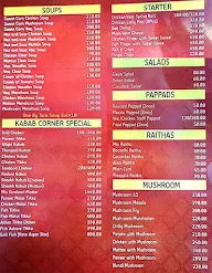 Kabab Corner menu 1