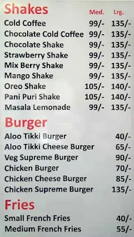 The Super Shake Bar menu 1