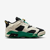 jordan retro 6 g nrg x eastside golf white/black/metallic gold/malachite