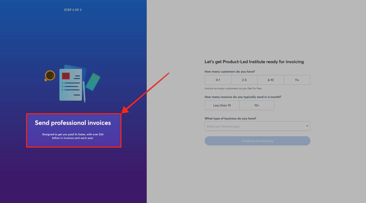 Best user onboarding example: Wave's third step in the signup process