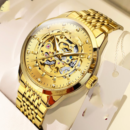 Title 6, Fully Automatic Mechanical Hollowed Out Mens W...