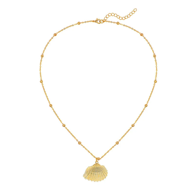 Colar de clavícula boêmio com conchas naturais Estilo praia para um visual descontraído e sofisticado Joia ideal para o verão Leve e elegante