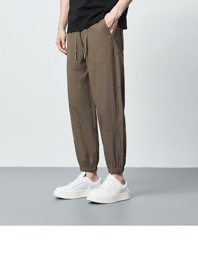 Title 11, Mens Elastic Waist Ankle-tied Casual Pants in ...