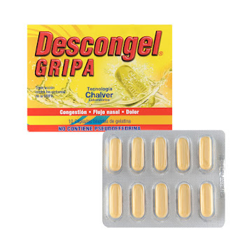 Descongel Gripa Acetaminofén + Desloratadina + Fenilerfina 6.5/0.025/0.2g Chalver Caja x 10 Cápsulas  