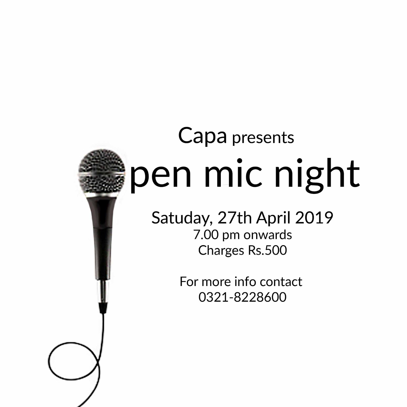 CAPA Open Mic Night April 2019