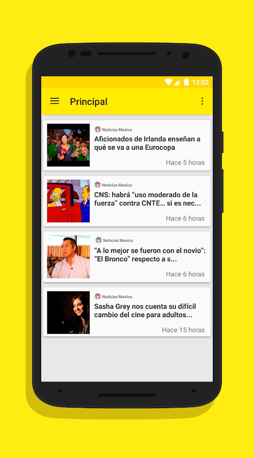 Android application Noticias Mexico screenshort