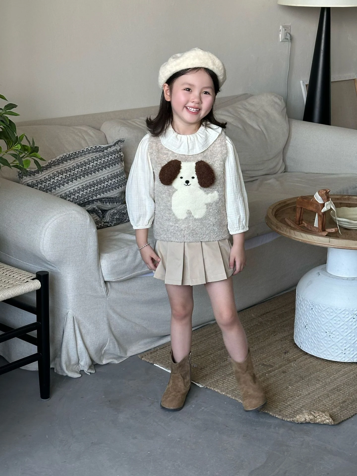 Title 16, Koreaanse stijl babykleding set met trui vest j...