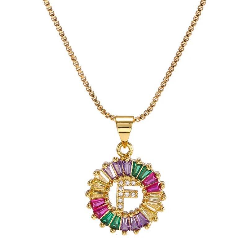 Rainbow Letter Pendant