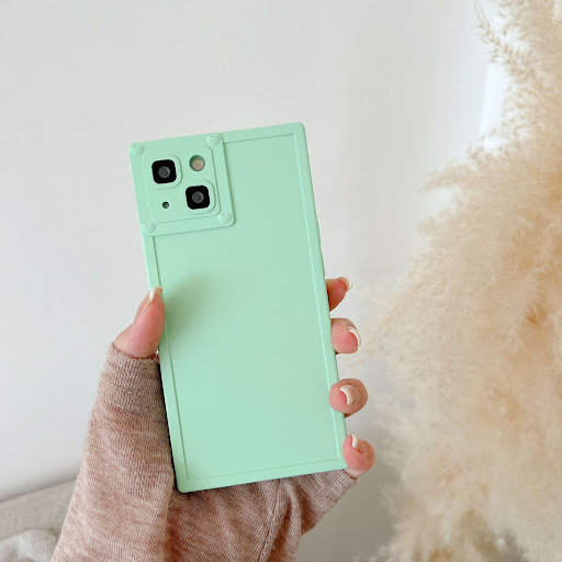 Title 3, Simple Solid Color Square Phone Case New Niche ...