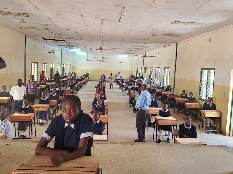 Xaverian primary and junior secondary school candidates during rehearsals for KCPE and KPSEA examinations schedule on Monday.