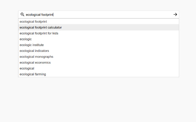 Eco Search chrome extension