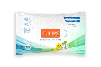 Tulips Wet Wipes - 20 pcs