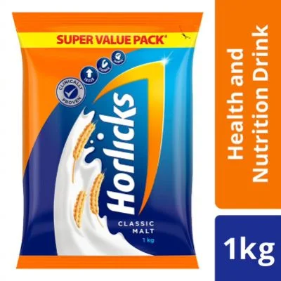 Horlicks Health & Nutrition Drink (Classic Malt Flavor) 1Kg (Refill Pack)